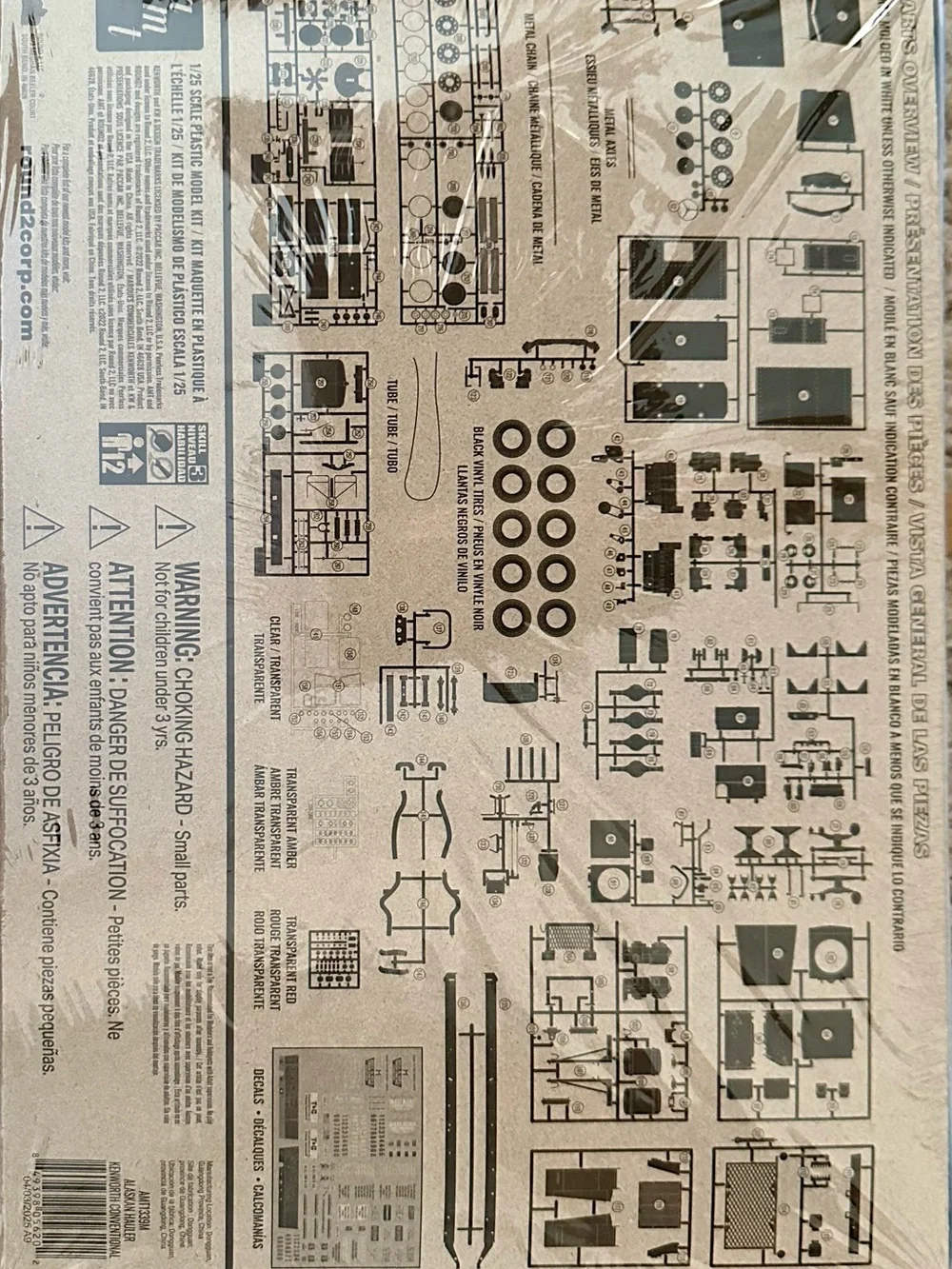 Kenworth Alaskan Hauler Plastic Model Kit—over 300 pieces!